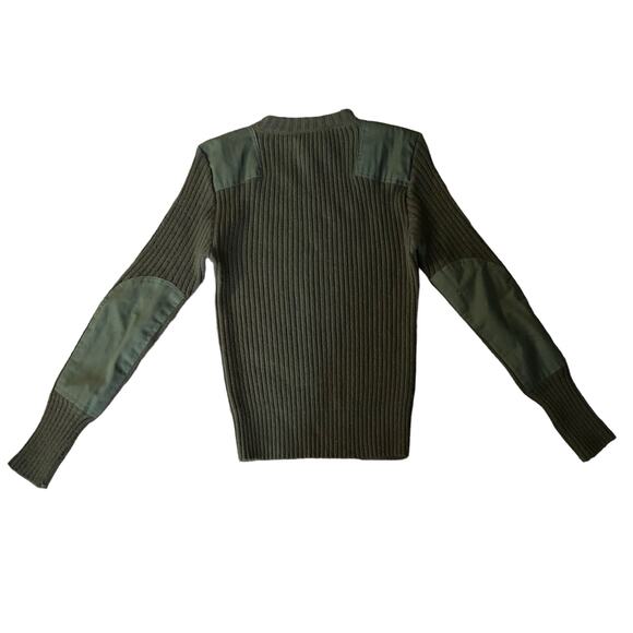 DSCP Valor Collection Army Green Wool Knit Military Crewneck Sweater Size 38 - Picture 4 of 7